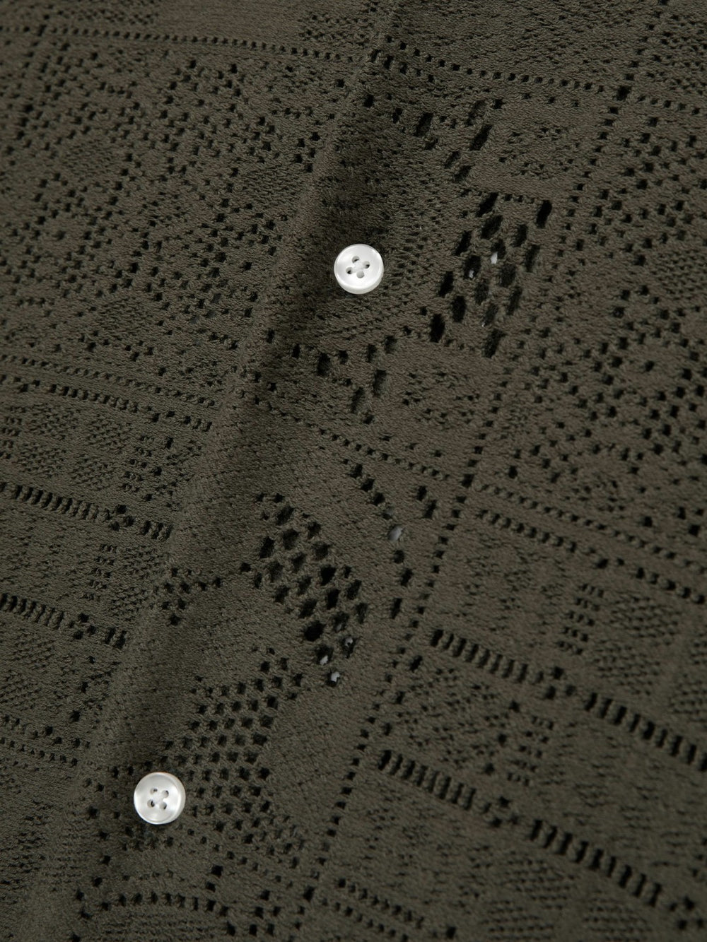 Men Les Deux Blend Lace Shirt in Olive Green
