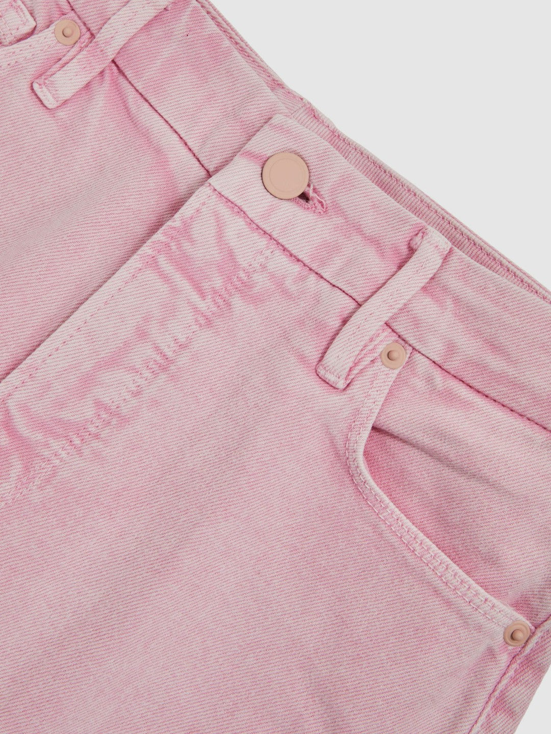 Women Cropped Palazzo Jeans in Rose Pink
