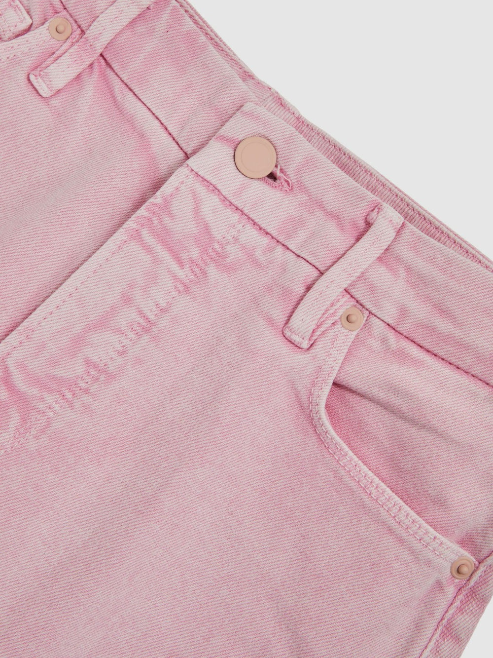 Women Cropped Palazzo Jeans in Rose Pink