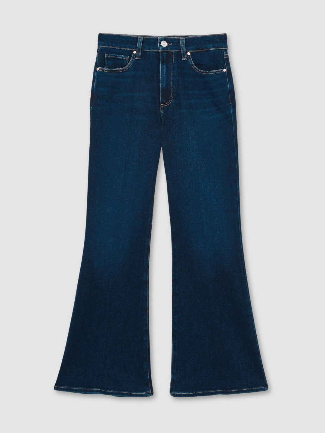 Women Paige High Rise Flared Jeans in Marciella Blue