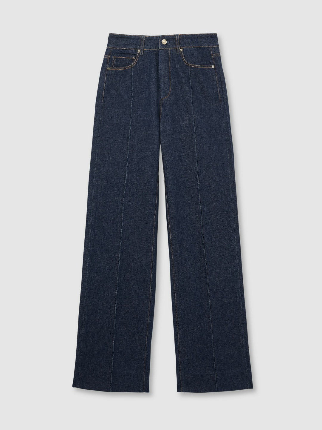 Women Paige Wide Leg Pintuck Jeans in Anais Blue