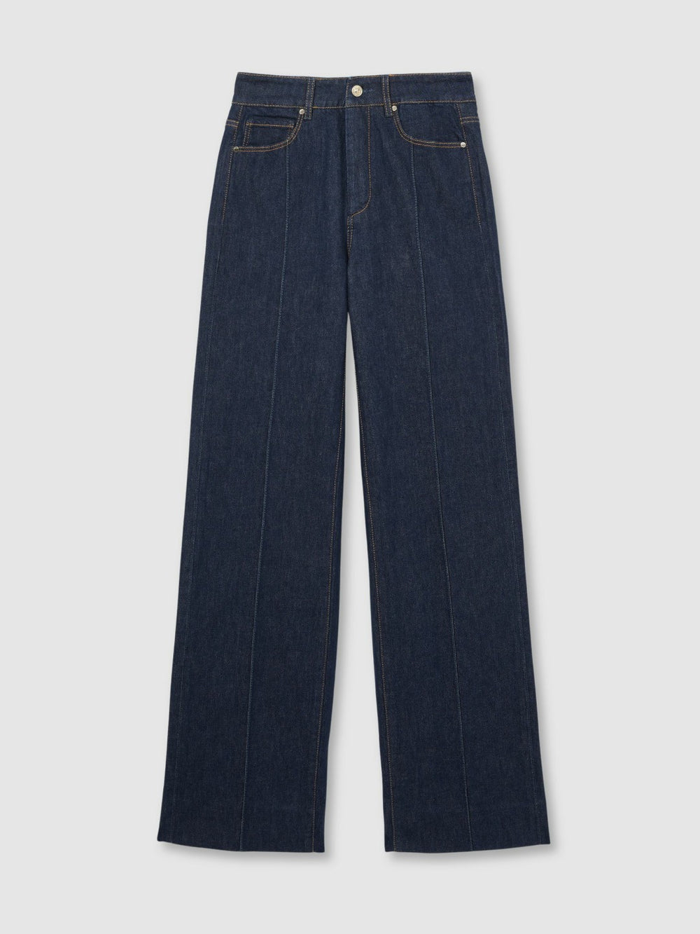 Women Paige Wide Leg Pintuck Jeans in Anais Blue