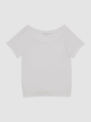 Women Short Sleeve T-Shirt in Cream