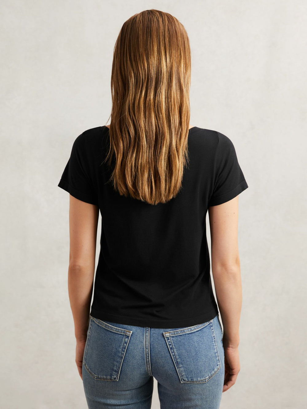 Women Short Sleeve T-Shirt in Black