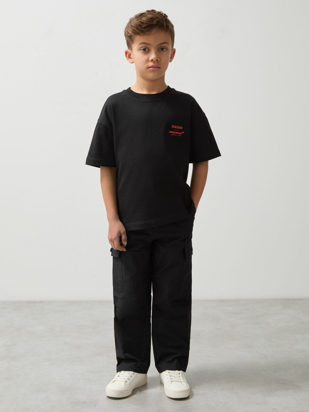 Children & Baby 3-9 yrs Unisex Fit Oversized McLaren F1 Team Tyre T-Shirt in Black