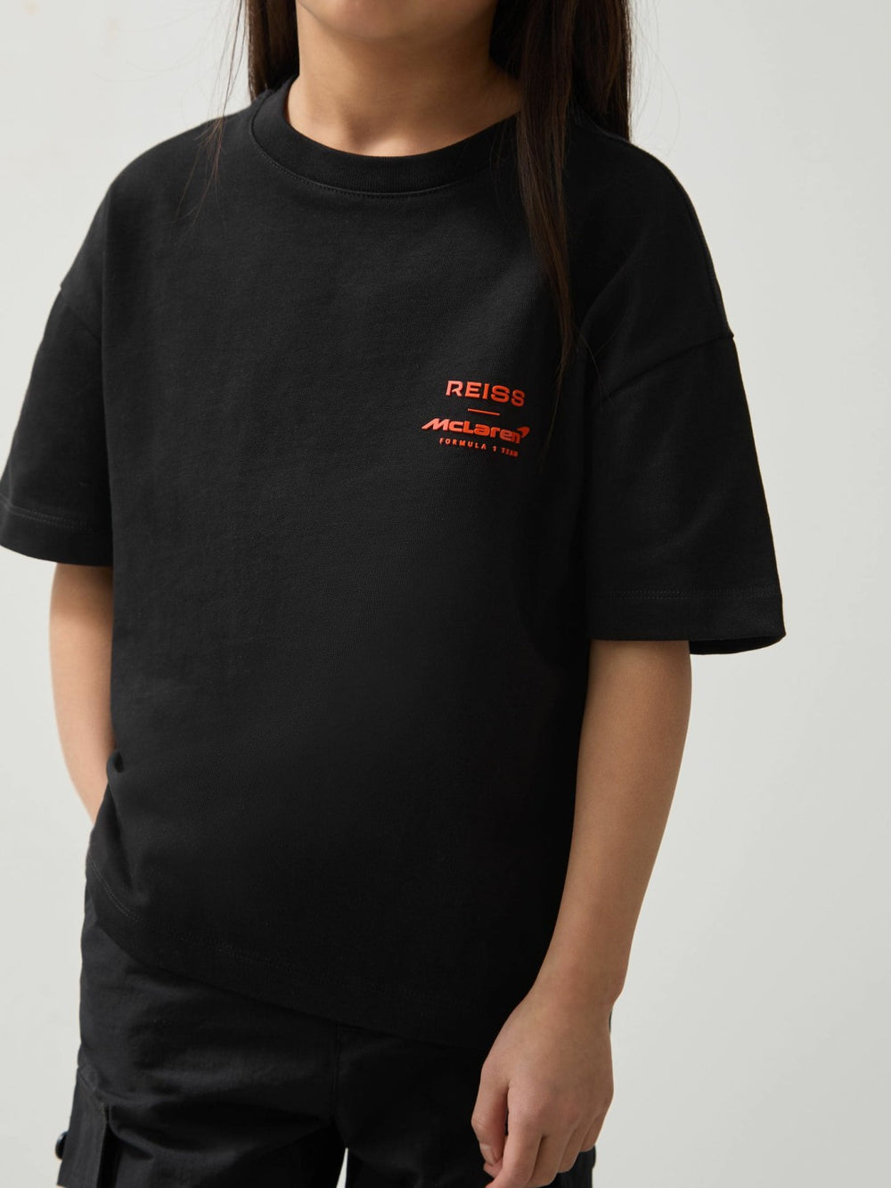 Children & Baby 3-9 yrs Unisex Fit Oversized McLaren F1 Team Tyre T-Shirt in Black