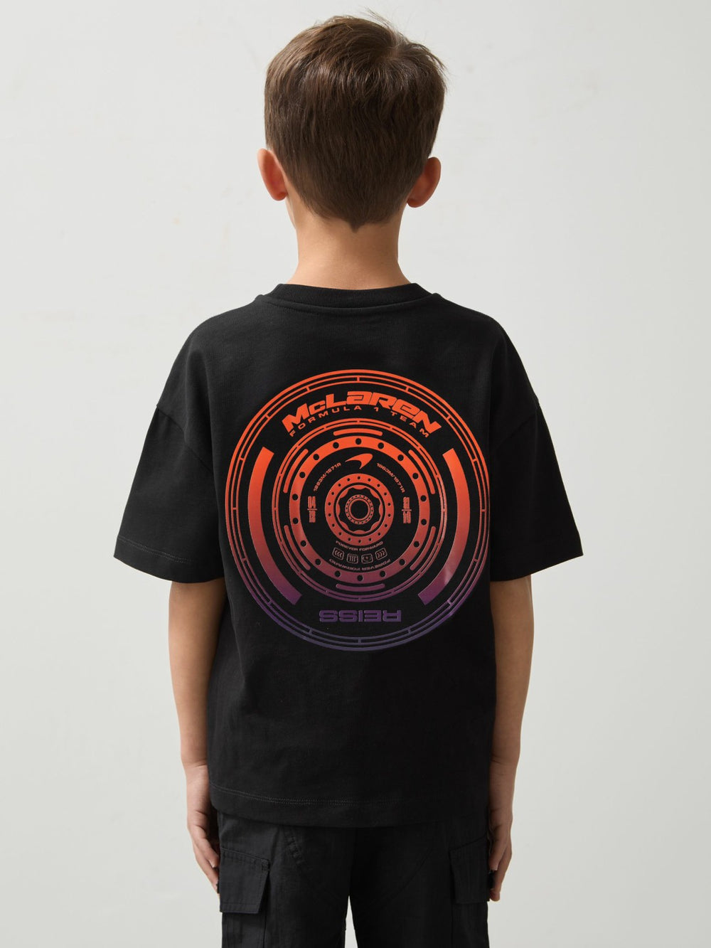 Children & Baby 3-9 yrs Unisex Fit Oversized McLaren F1 Team Tyre T-Shirt in Black