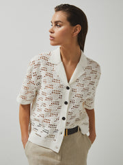 Women McLaren F1 Team Speedmark Crochet Shirt in White