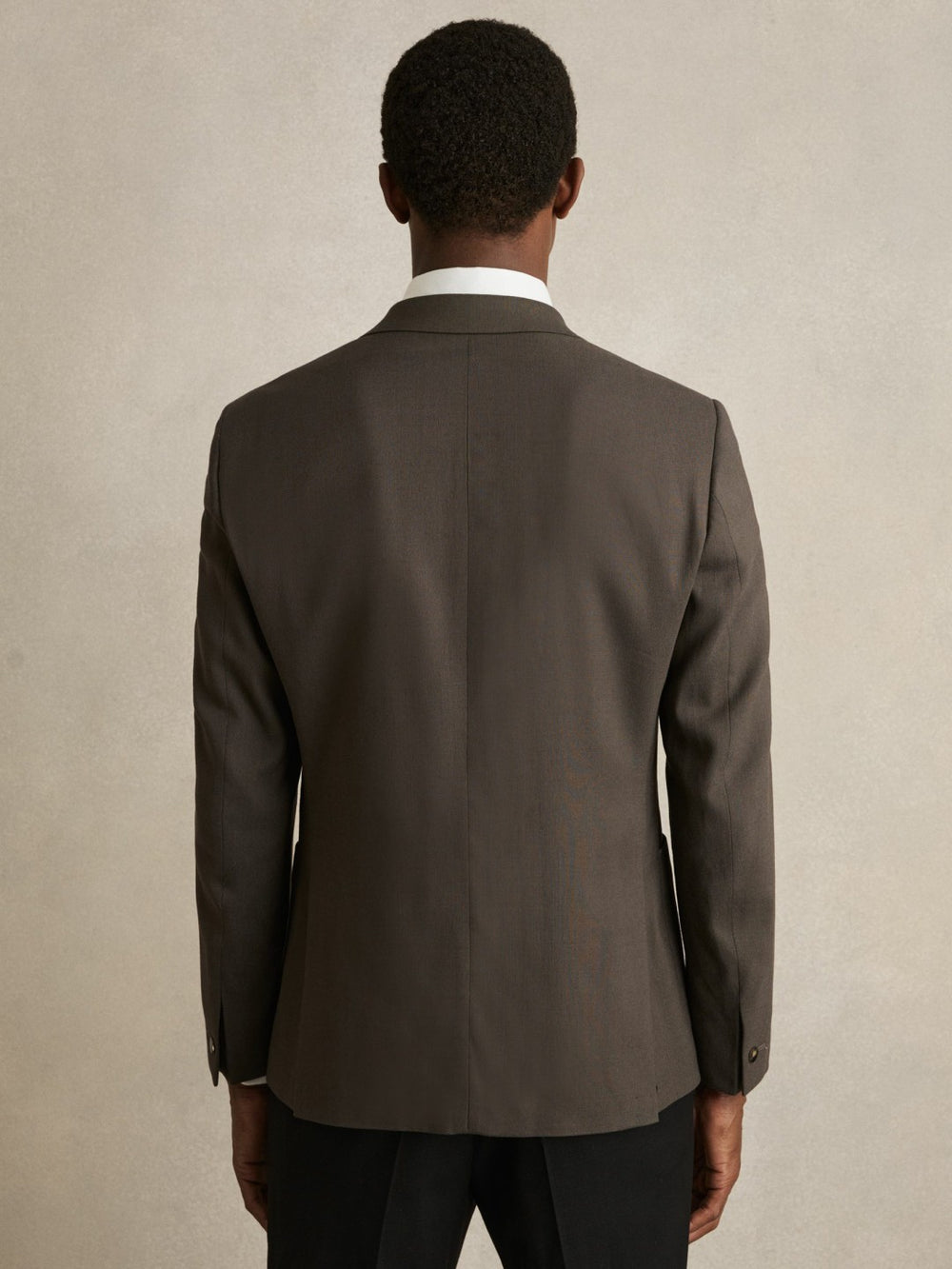 Men Slim Fit Double Breasted Suit Blazer in Dark Green