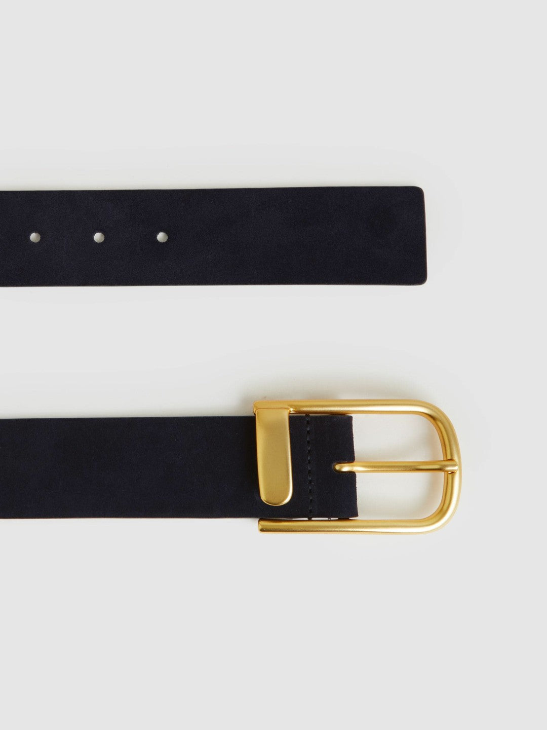 Women Leather Half Keeper Belt in Navy