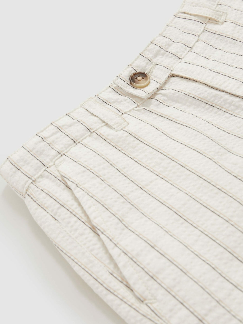 Children & Baby 3-9 yrs Cotton Pinstripe Trousers Regular-Fit in Off White/Taupe Brown