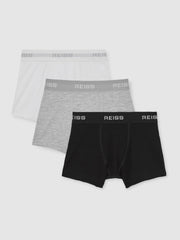 Children & Baby 9-13 yrs Stretch-Cotton Logo-Waistband Boxer Shorts 3 Pack in White/Grey/Black