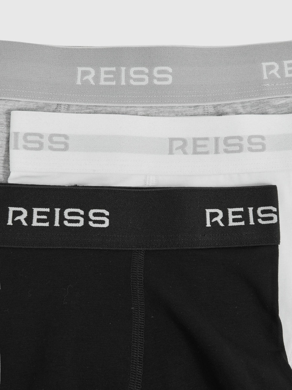 Children & Baby Stretch-Cotton Boxers 3 Pack in White/Grey/Black
