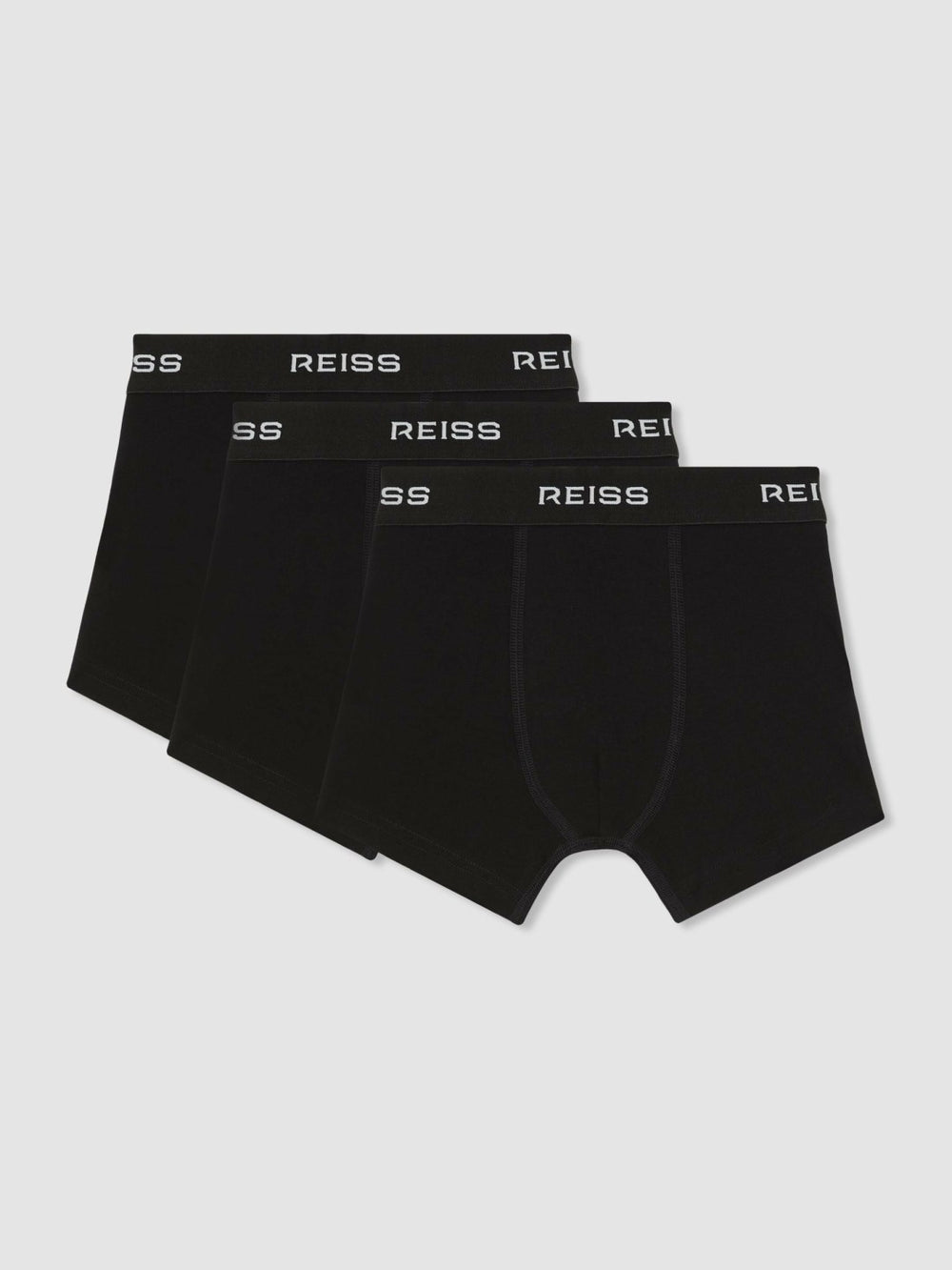 Children & Baby 9-13 yrs Stretch-Cotton Logo-Waistband Boxer Shorts 3 Pack in Black