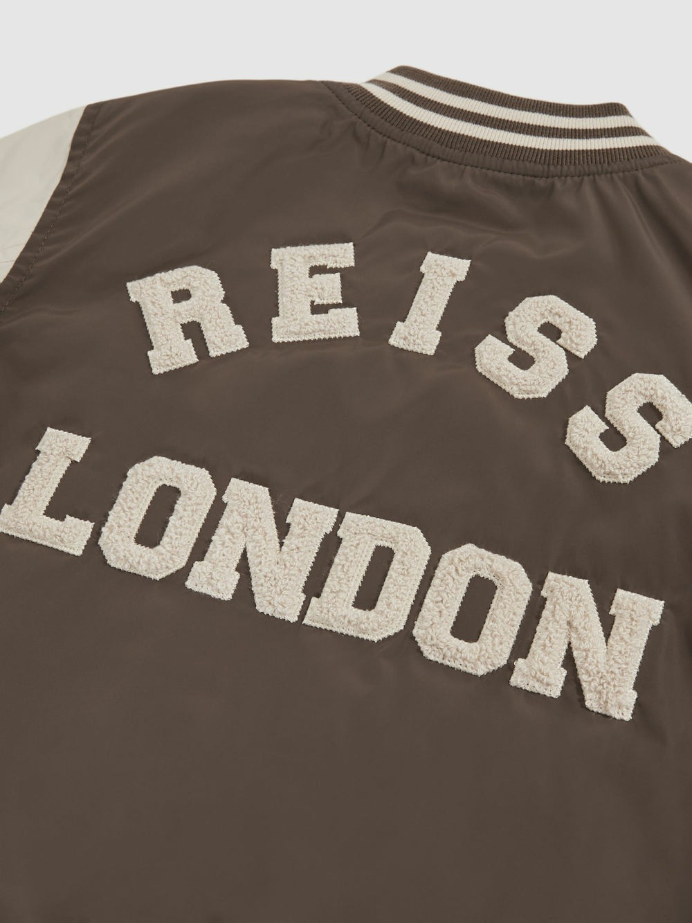 Children & Baby 13-14 yrs Colour-Block Varsity Bomber Jacket in Mink Brown/Off White
