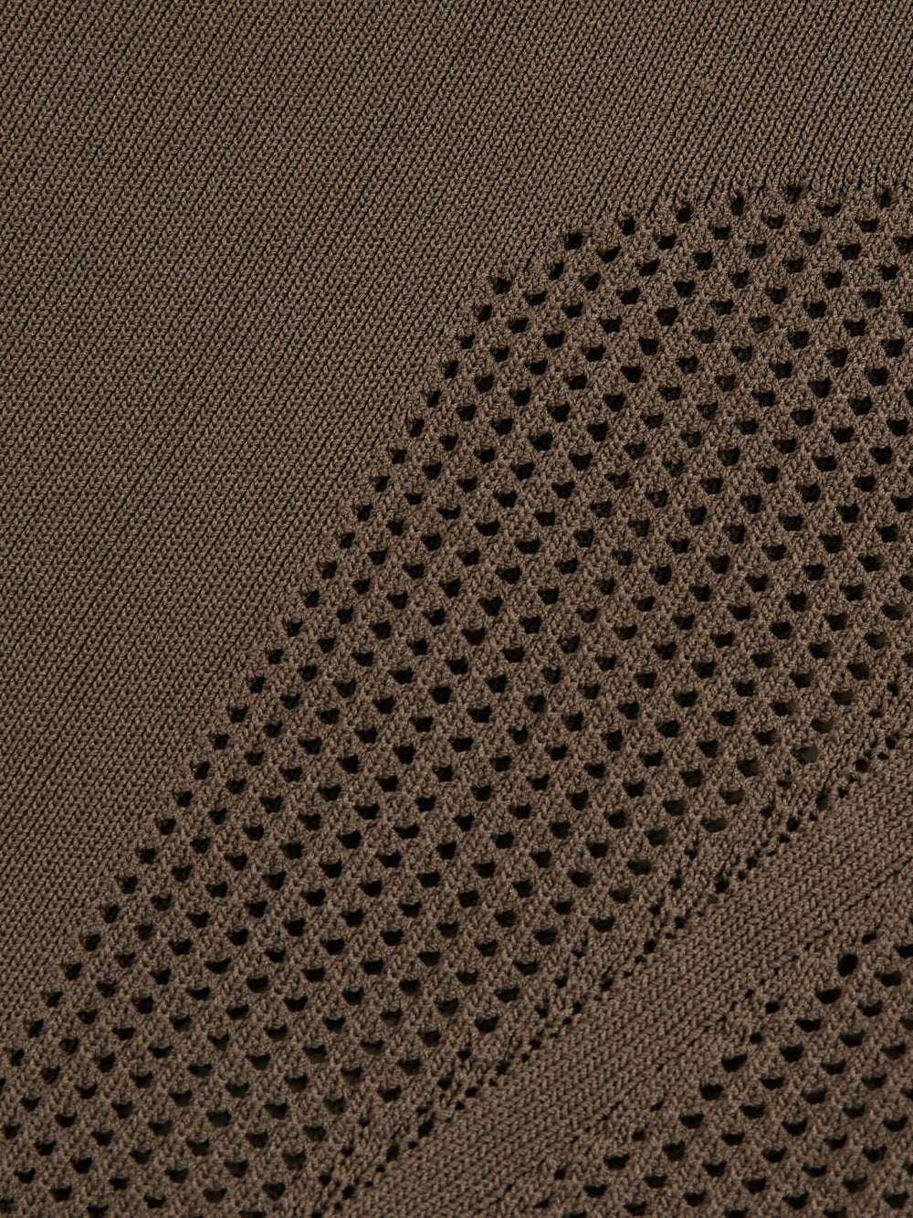 Women Perforated-Knit Cross-Strap Bodysuit in Mink
