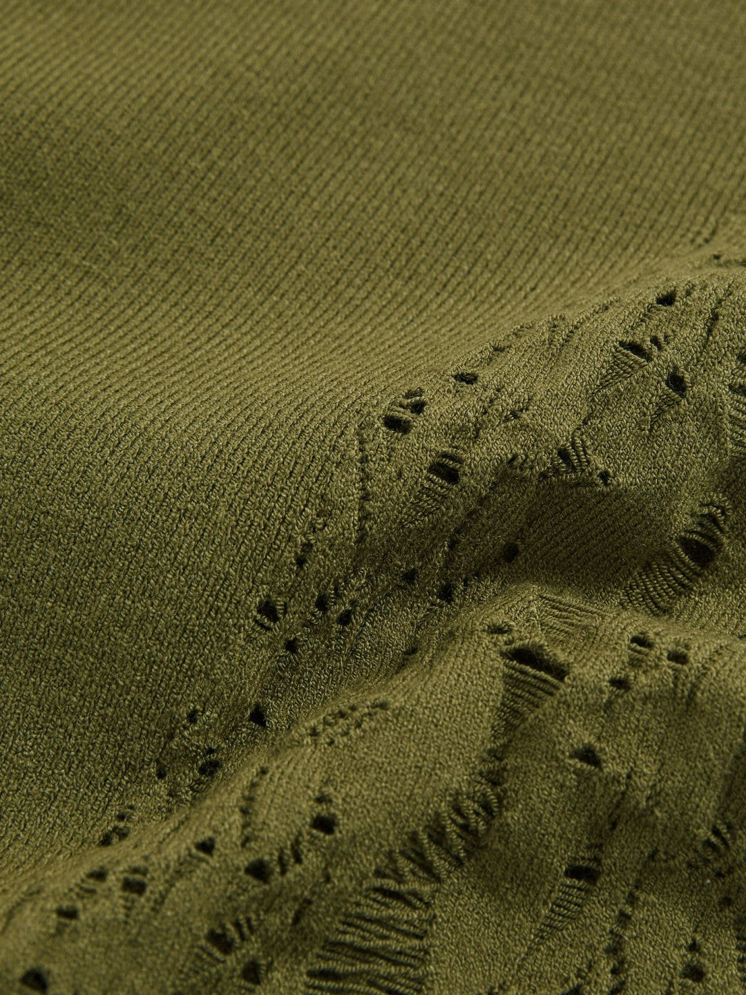 Women Lace-Knit Detail One-Shoulder Bodysuit in Green