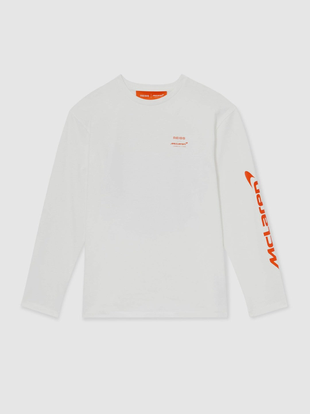 Men Unisex Fit McLaren F1 Team Tyre-Print T-Shirt in White
