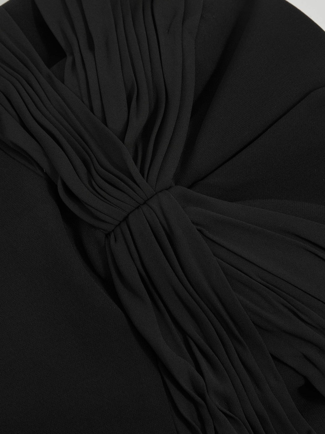 Women Halston Strapless Crepe Midi Dress in Black