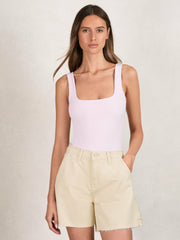 Women 90S Long Shorts in Ecru