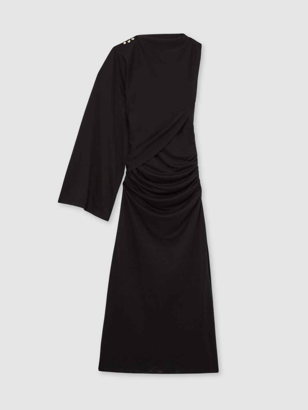 Women Acler Jersey Draped Midi Dress in Black