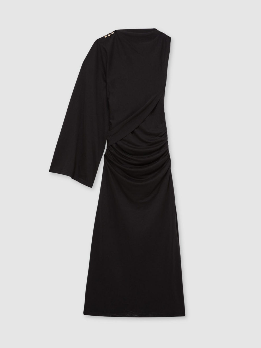 Women Acler Jersey Draped Midi Dress in Black