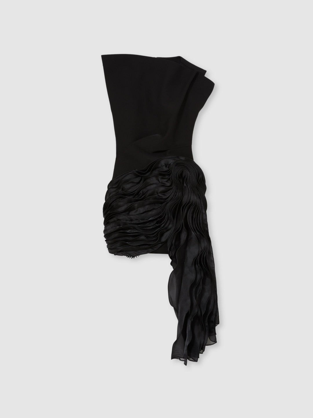 Women Acler Layered Ruffle Mini Black Dress in Black