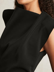 Women Acler Layered Ruffle Mini Black Dress in Black