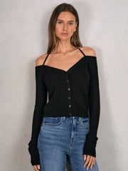 Women 100% Cotton Jumper in Black