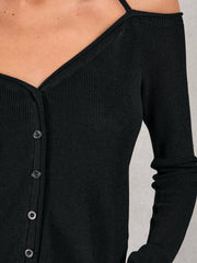 Women 100% Cotton Jumper in Black