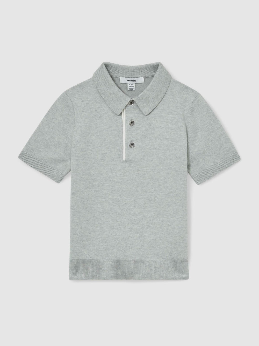 Children & Baby 9-13 yrs Contrast Placket Polo Shirt With Cotton in Washed Sage