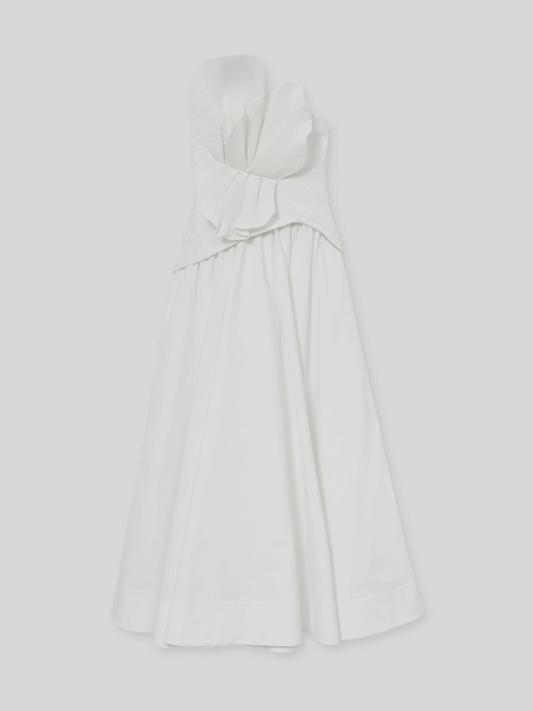 Women Acler Ivory Plissé Fan Strapless Maxi Dress in Ivory