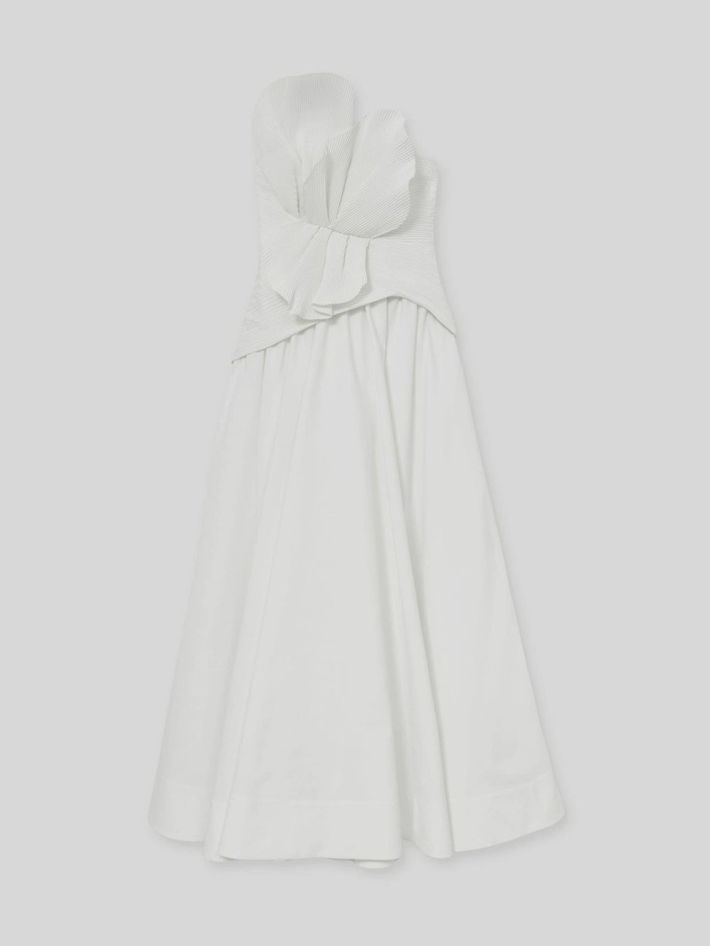 Women Acler Ivory Plissé Fan Strapless Maxi Dress in Ivory