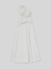 Women Acler Ivory Plissé Fan Strapless Maxi Dress in Ivory