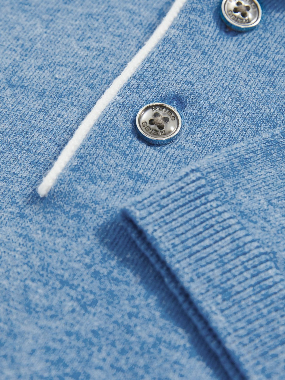 Children & Baby 13-14 yrs Contrast Placket Polo Shirt With Cotton in Blue