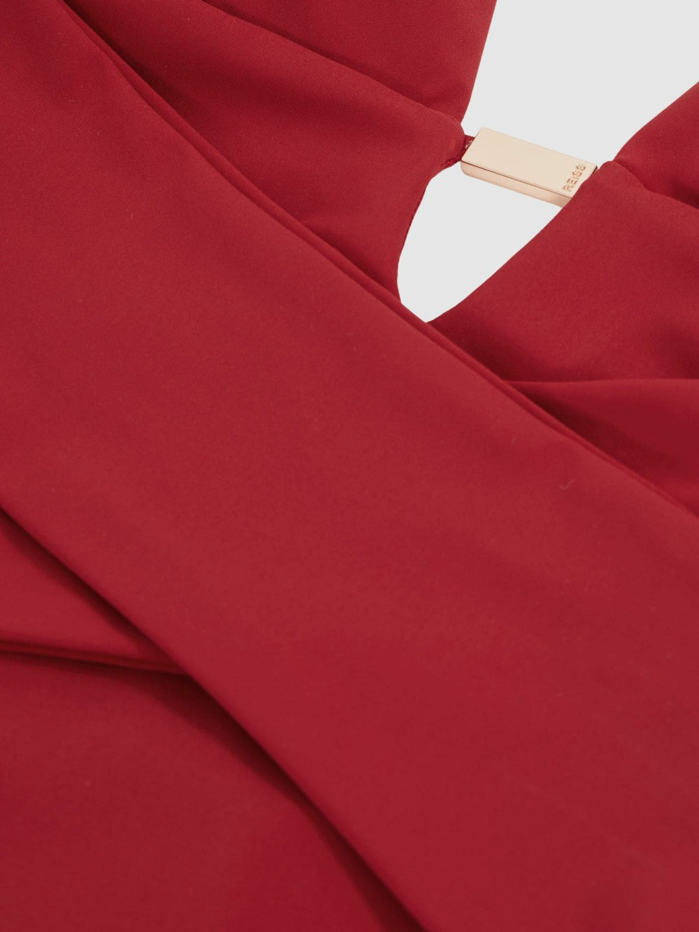 Women Plunge Halterneck Swimsuit in Dark Red