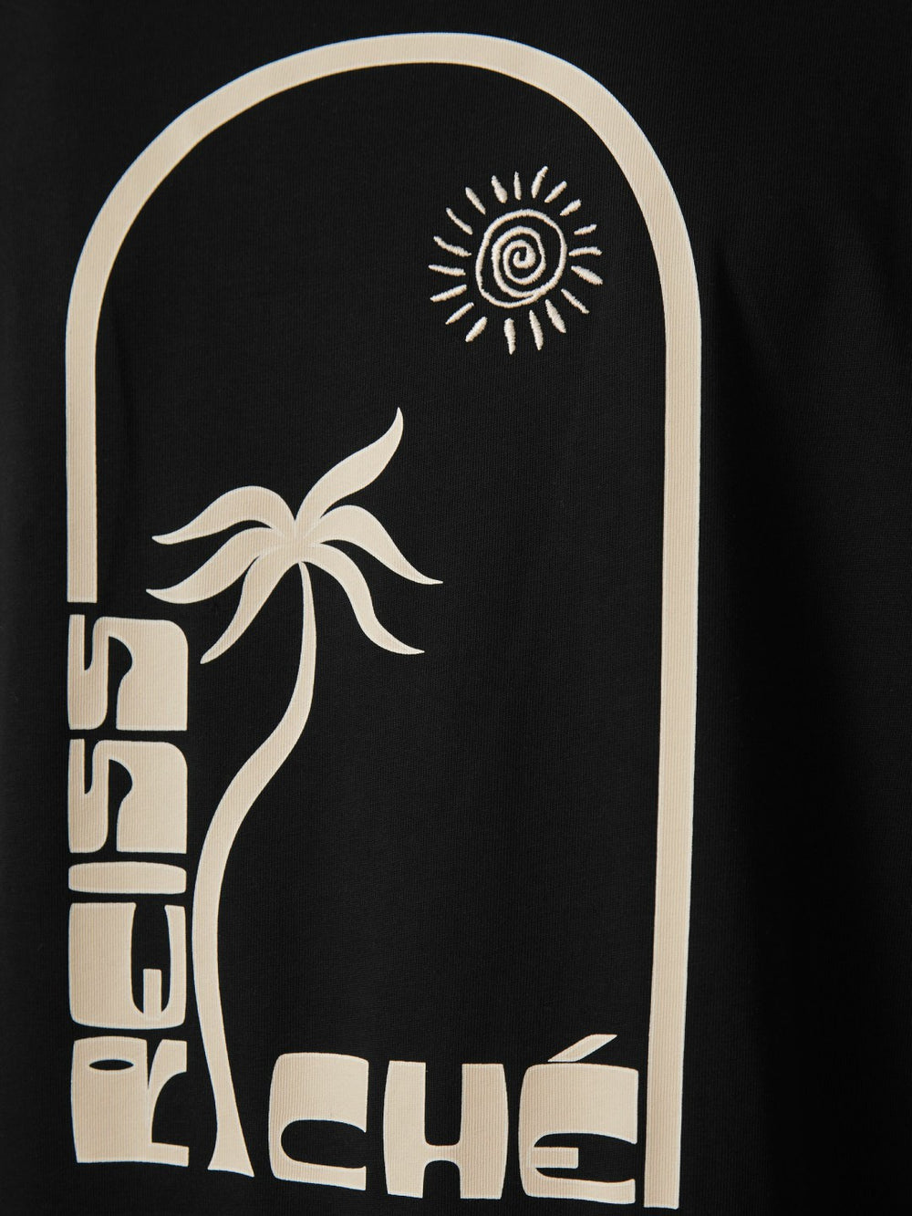 Men | Ché Cotton Palm-Print T-Shirt in Black