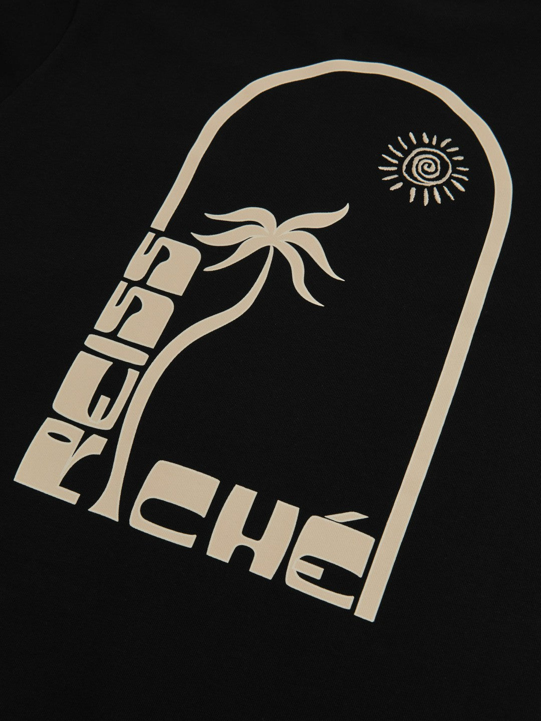Men | Ché Cotton Palm-Print T-Shirt in Black