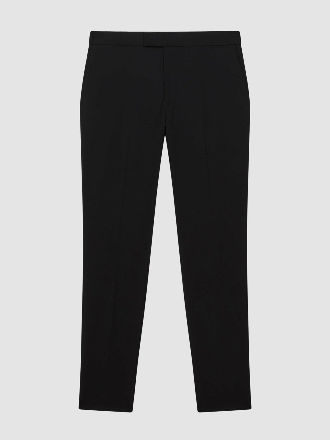 Men Slim-Fit Internal-Drawstring Trousers in Black