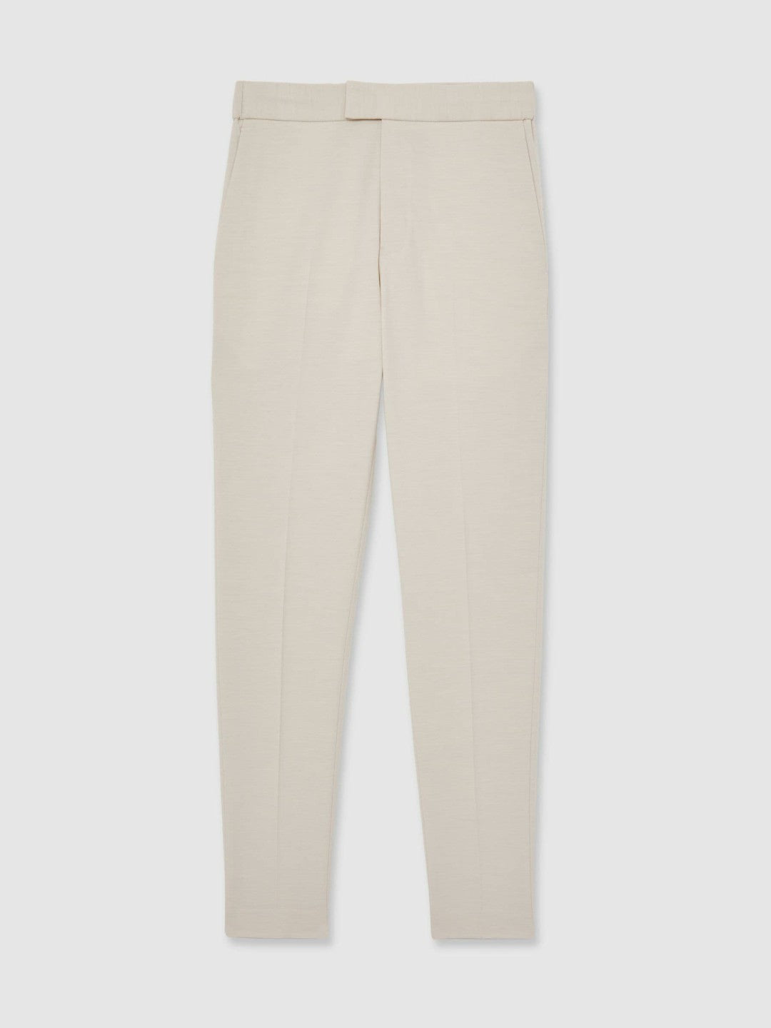 Men Slim-Fit Internal-Drawstring Trousers in Stone
