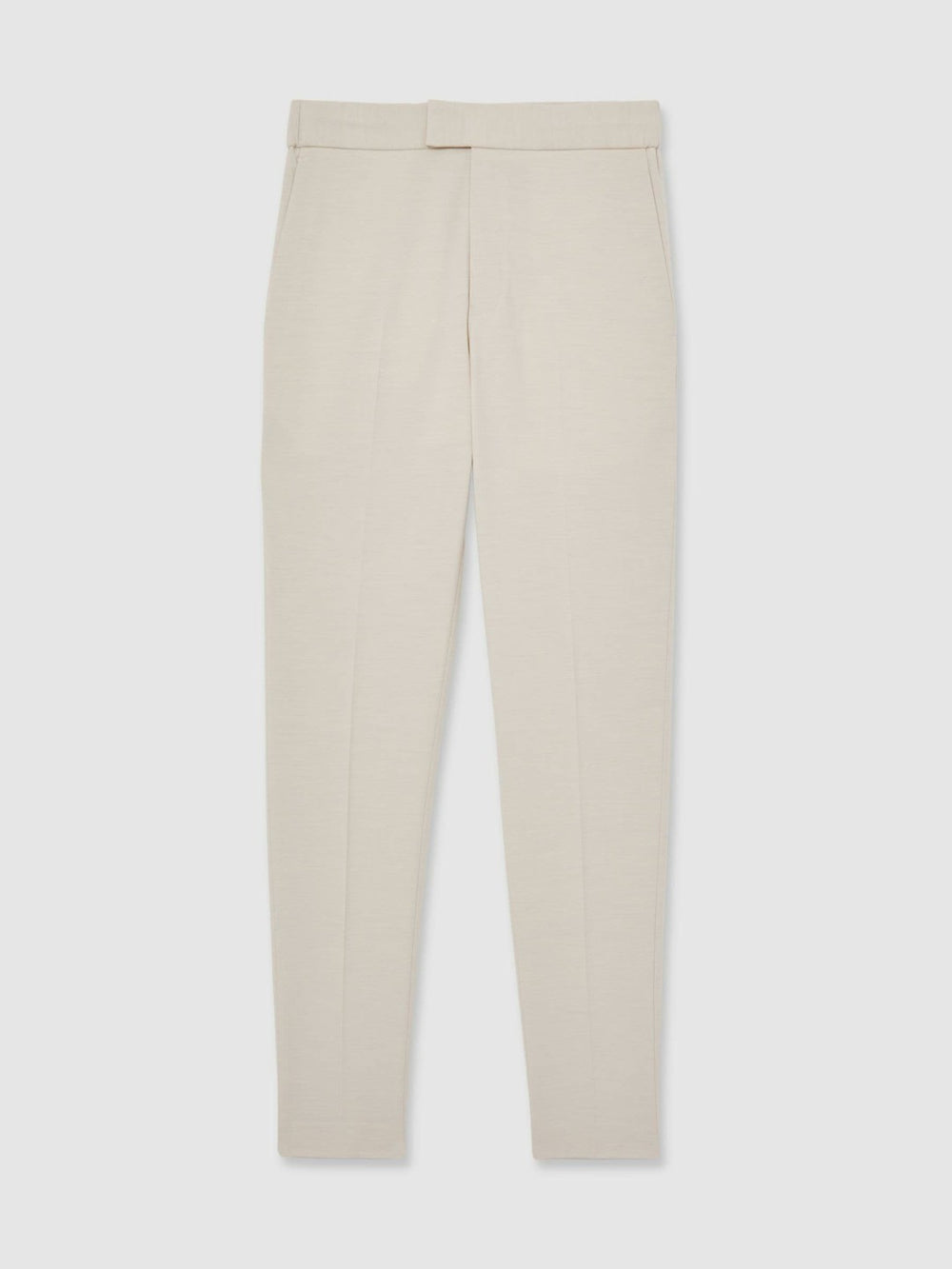 Men Slim-Fit Internal-Drawstring Trousers in Stone