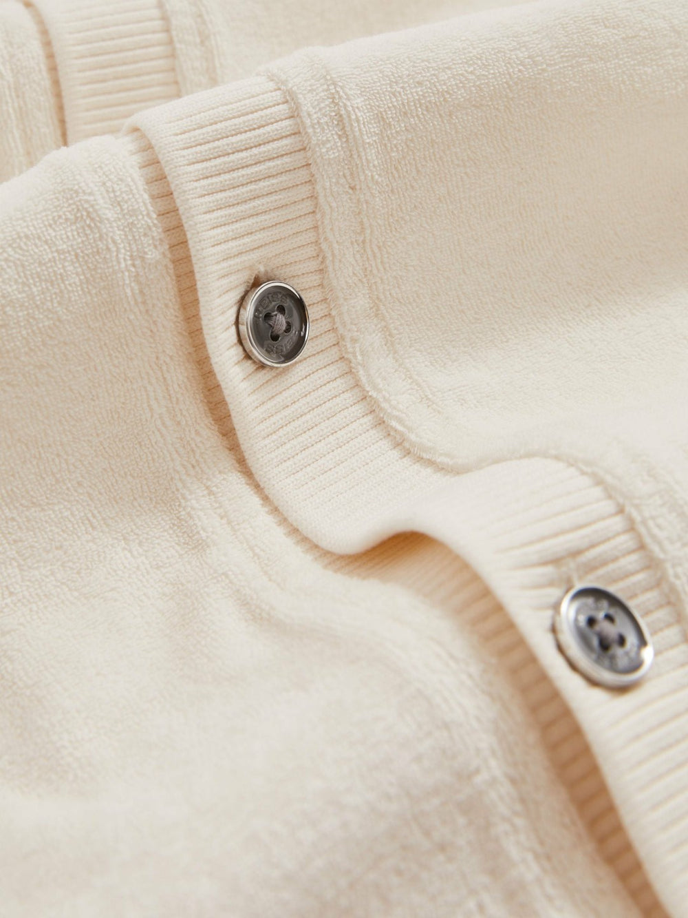 Men Cotton Blend Towelling Shirt in White