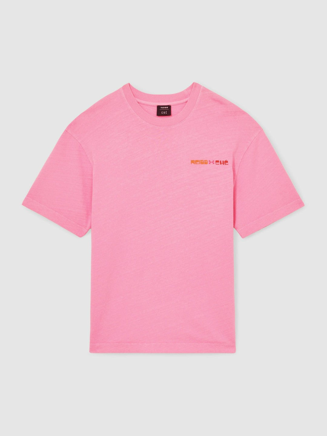 Men | Ché Cotton-Linen Sunset T-Shirt in Pink