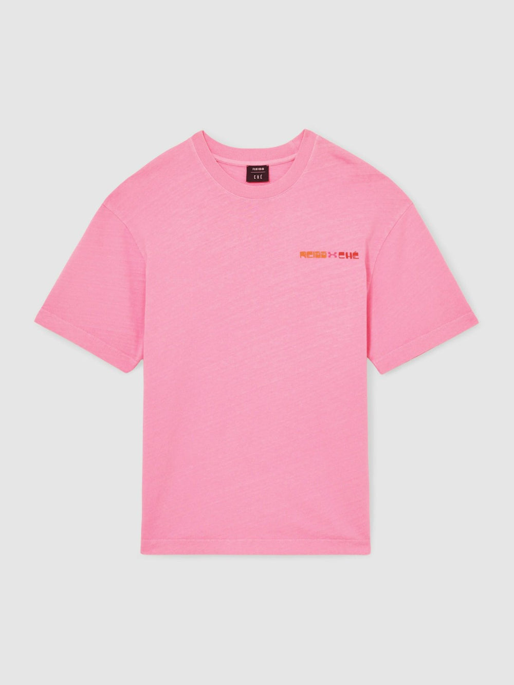 Men | Ché Cotton-Linen Sunset T-Shirt in Pink