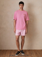 Men | Ché Cotton-Linen Sunset T-Shirt in Pink