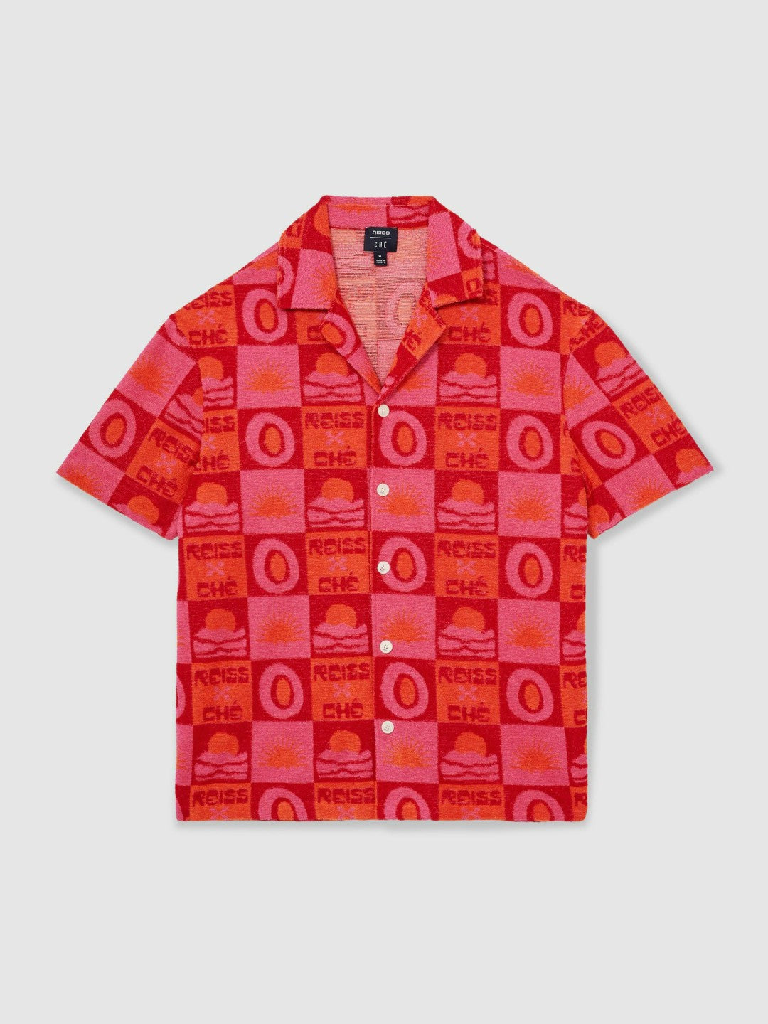 Men | Ché Sunset Towelling Shirt in Pink