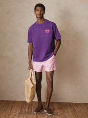 Men | Ché Cotton Palm-Print T-Shirt in Purple