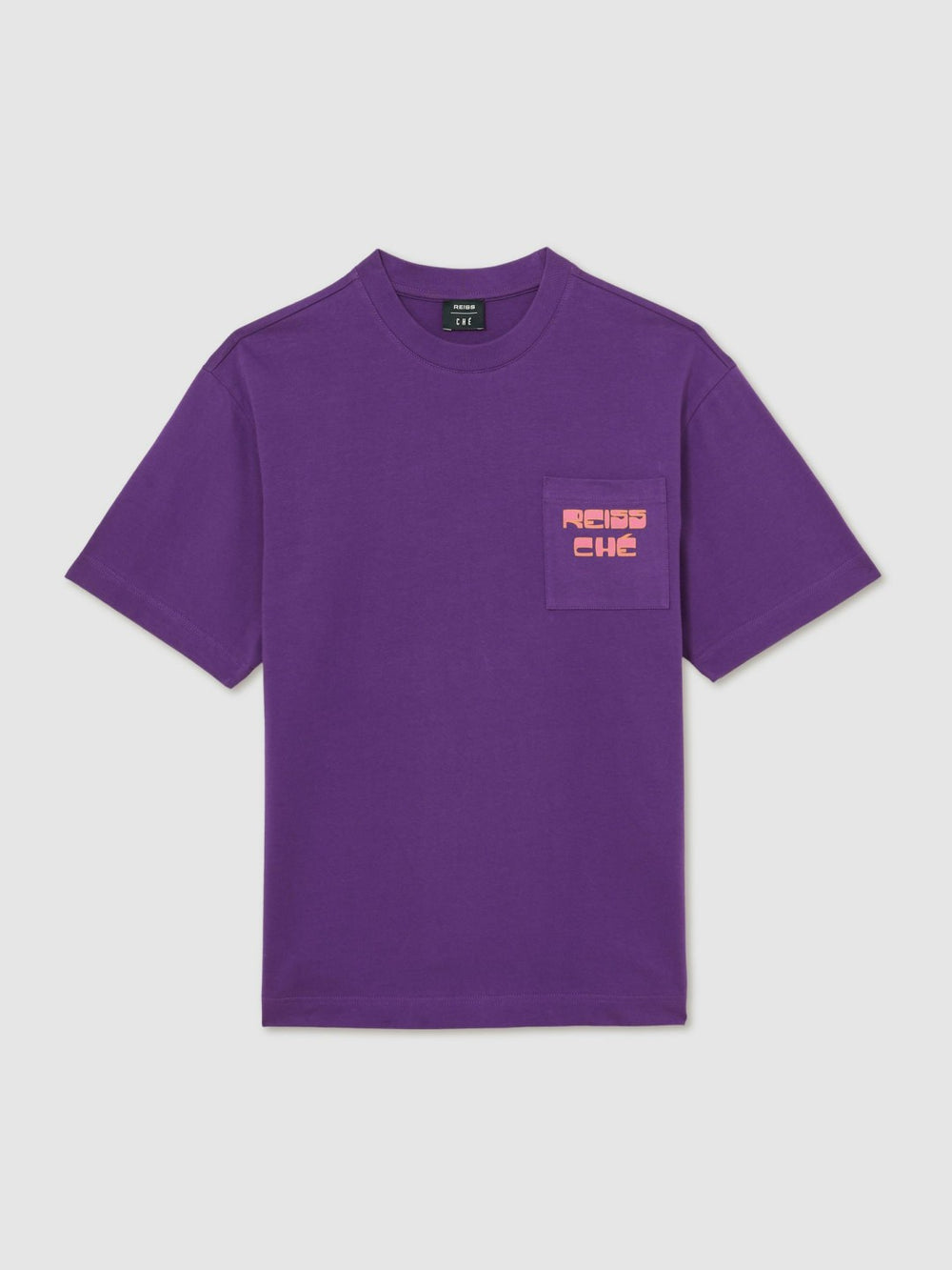 Men | Ché Cotton Palm-Print T-Shirt in Purple