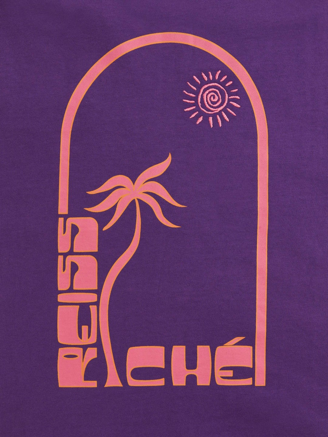 Men | Ché Cotton Palm-Print T-Shirt in Purple