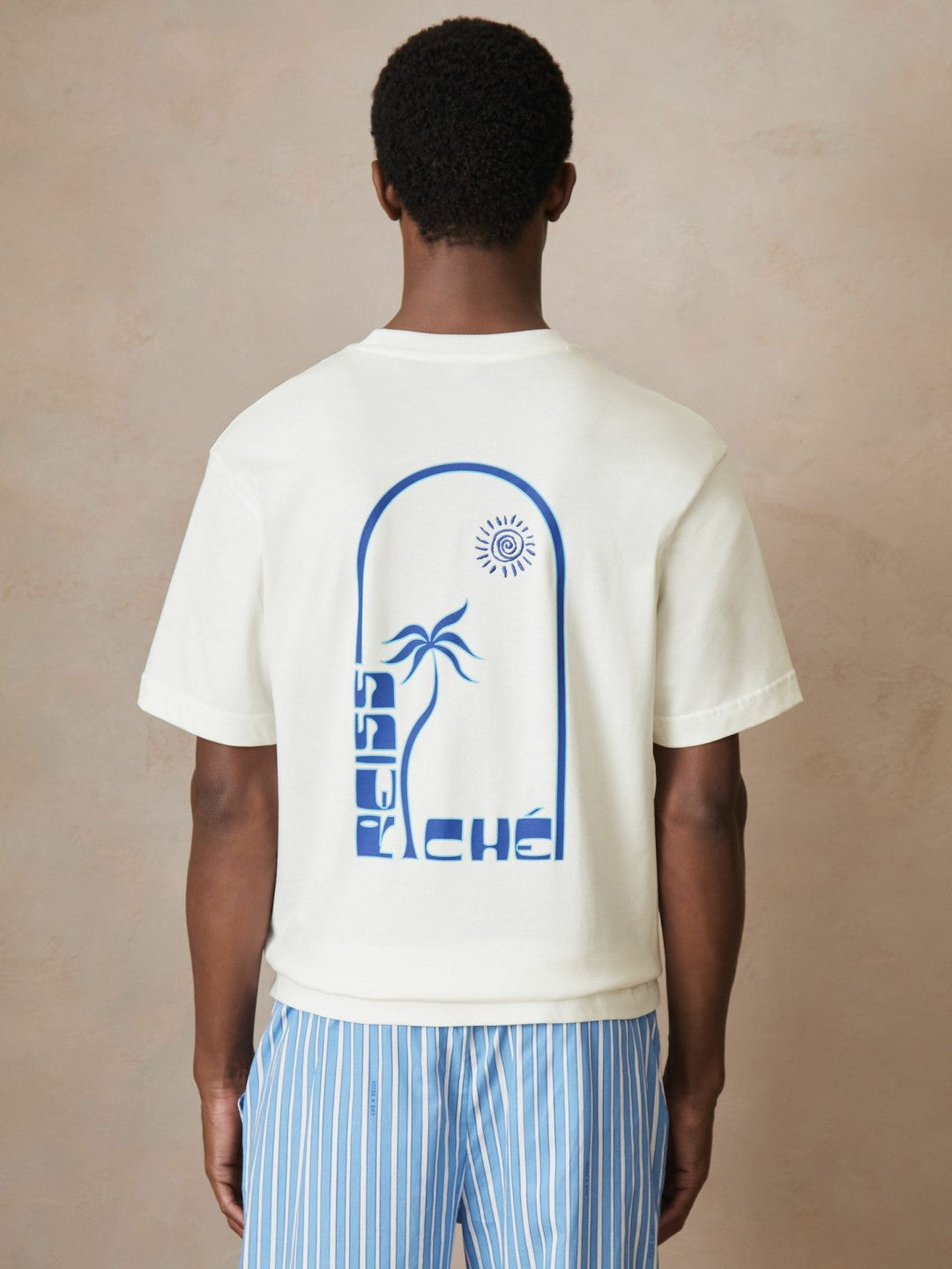 Men | Ché Cotton Palm-Print T-Shirt in White